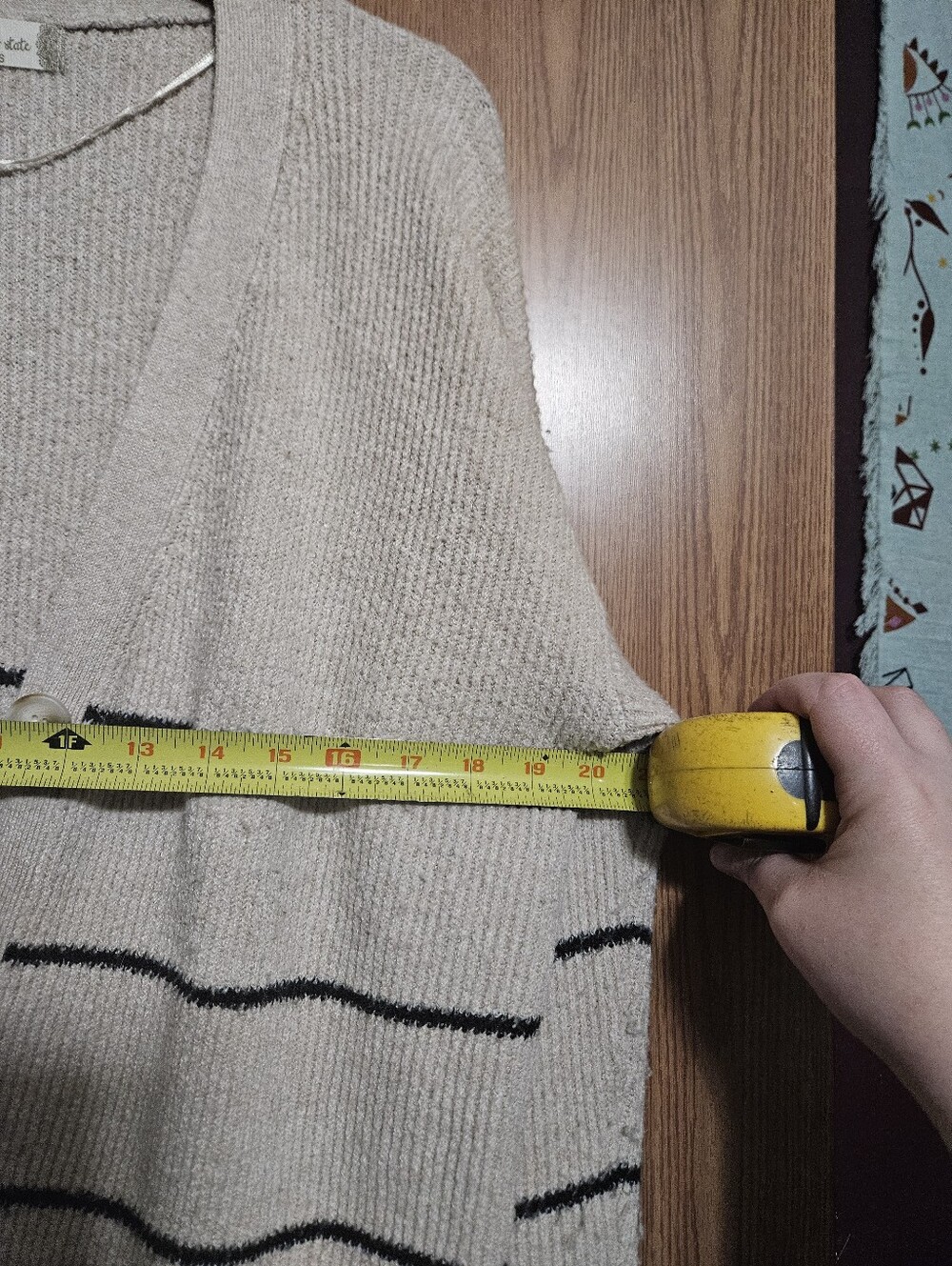 Altard State Button Striped Cream Cardigan Oversized Boho Size XS! - Picture 5 of 6